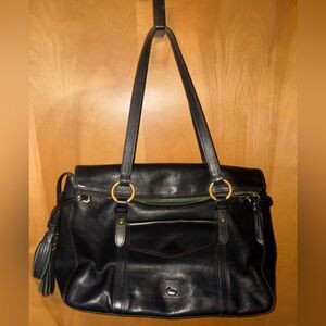 Dooney and Bourke Black Florentine Smith Leather Purse